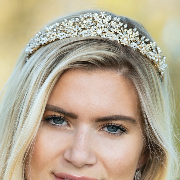 Ivory and Co Trinity Gold Vintage Inspired Floral Bridal Tiara
