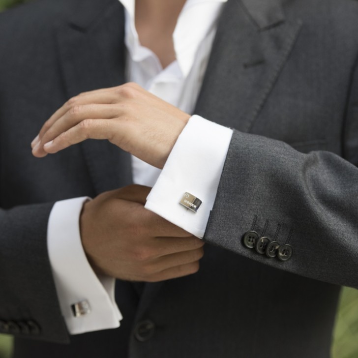 Ivory and Co Usher Cufflinks with Crystal Detail