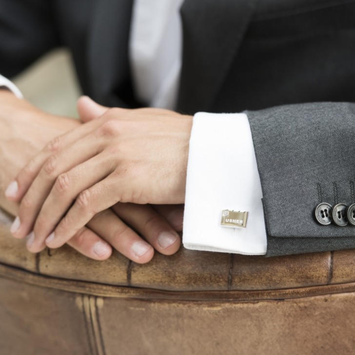 Ivory and Co Usher Cufflinks with Crystal Detail