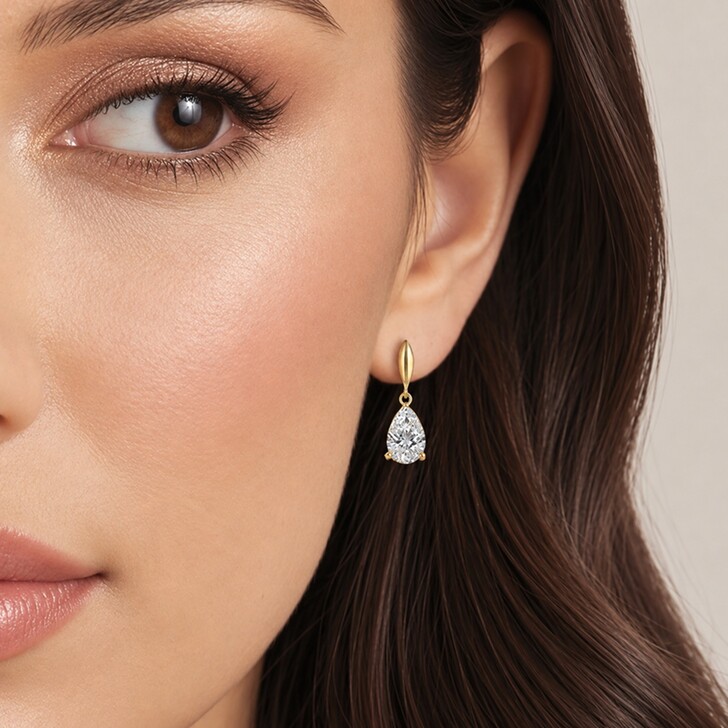 Ivory and Co Vanderbilt Gold Teardrop Crystal Earrings