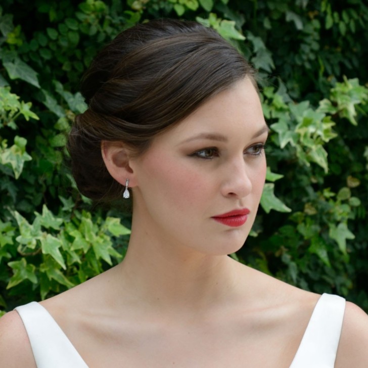 Ivory and Co Vanderbilt Teardrop Crystal Wedding Earrings