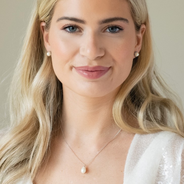 Ivory and Co Westbury Silver Pearl Drop Pendant