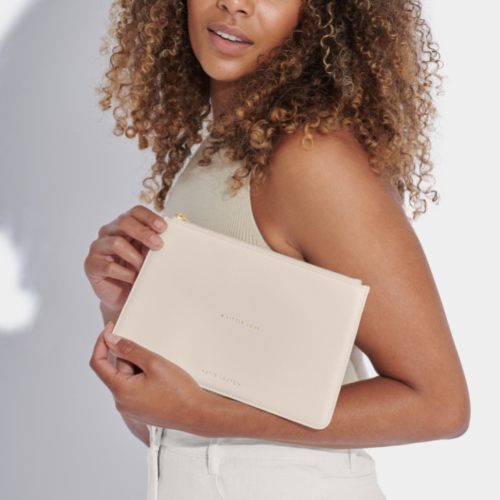 Katie Loxton 'A Little Love' White Sentiment Pouch
