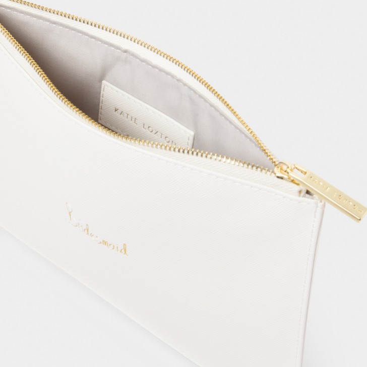 Katie Loxton 'Bridesmaid' White Perfect Pouch