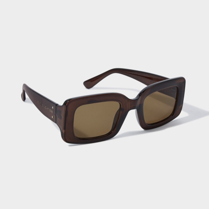 Katie Loxton Crete Brown Rectangle Sunglasses