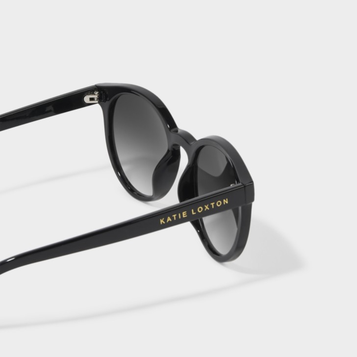 Katie Loxton Geneva Black Round Sunglasses