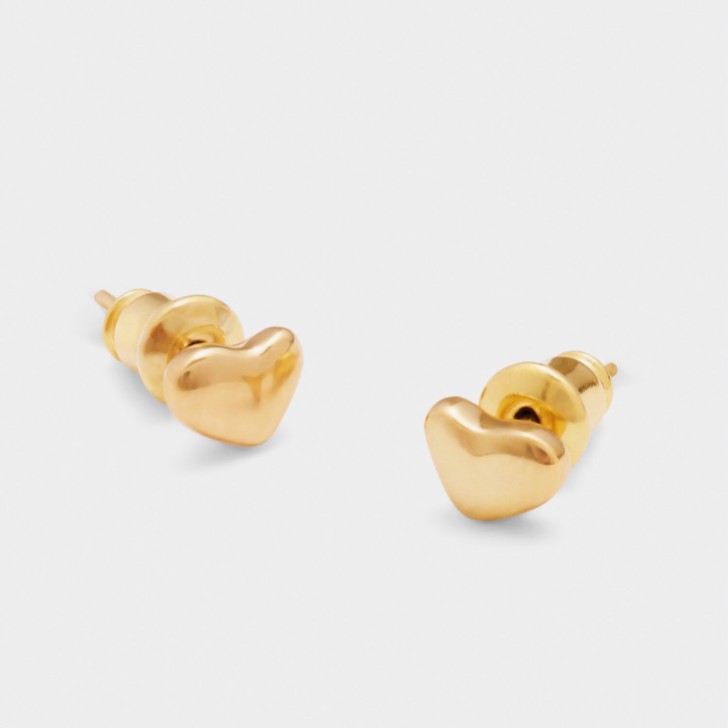 Katie Loxton 'Heart of Gold' Gold Stud Earrings