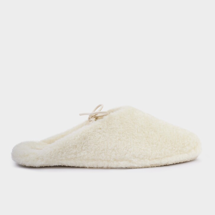 Katie Loxton Ivory Borg Ballet Slippers