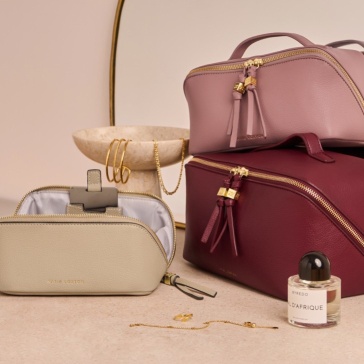 Katie Loxton Soho Large Deep Rose Makeup- und Waschbeutel