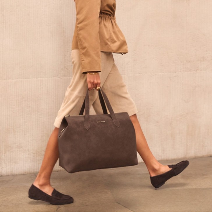 Katie Loxton Milan Chocolate Faux Suede Cabin Bag