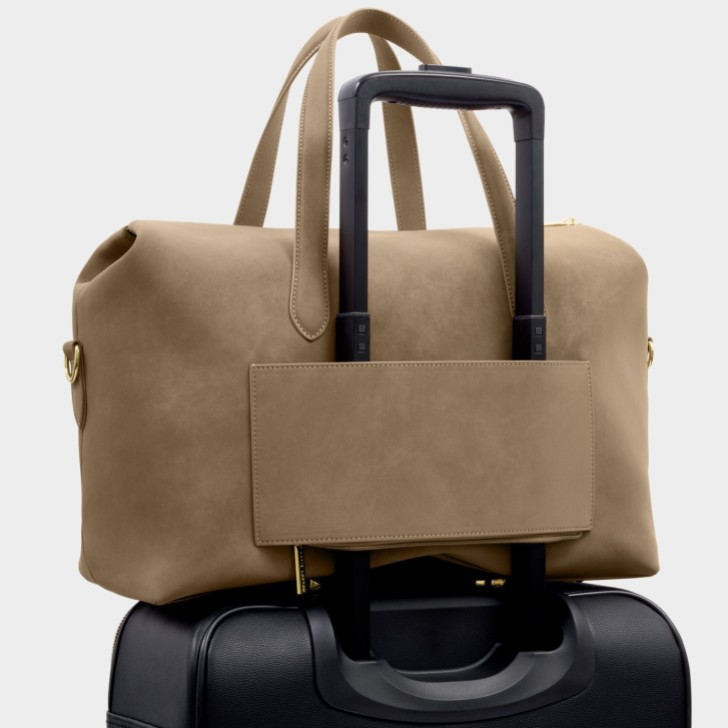 Katie Loxton Milan Taupe Faux Suede Cabin Bag