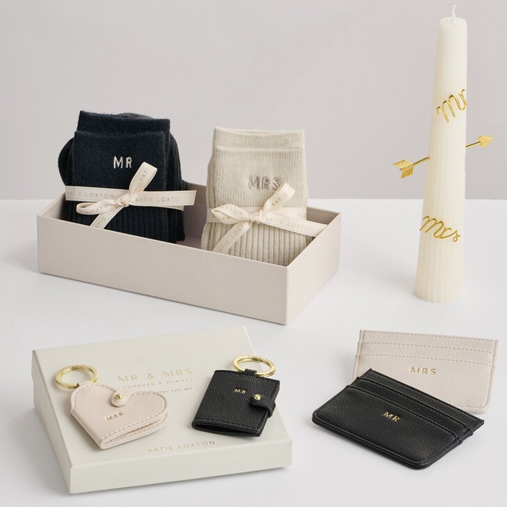 Katie Loxton Conjunto de presente de casamento «Sr.» e «Sra.» Meias