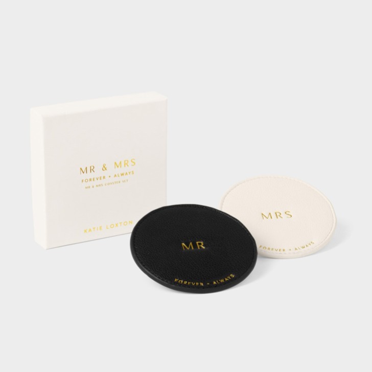 Katie Loxton set di sottobicchieri da matrimonio 'Mr' e 'Mrs