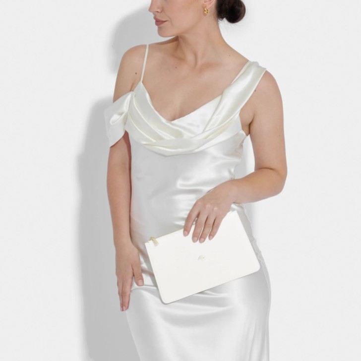 Katie Loxton 'Mrs' White Sentiment Pouch