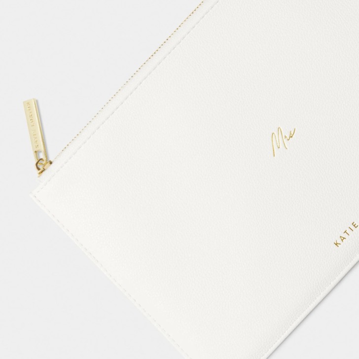 Katie Loxton 'Mrs' White Sentiment Pouch