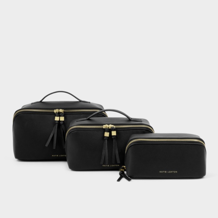 Katie Loxton Soho Medium Black Makeup and Wash Bag