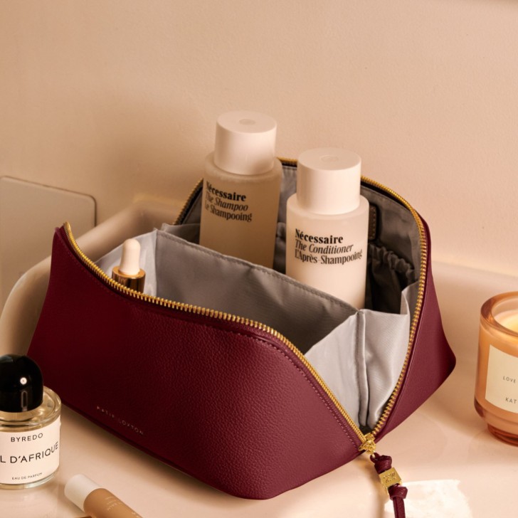Katie Loxton Soho Medium Cherry Makeup and Wash Bag