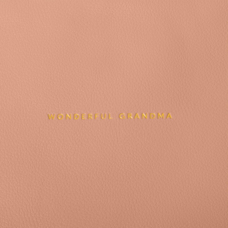 Katie Loxton 'Wonderful Grandma' Peony Blush Sentiment Pouch