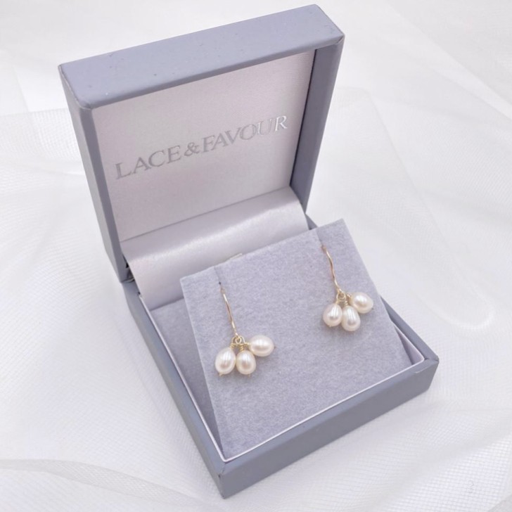 Kelani Freshwater Pearl Cluster Earrings