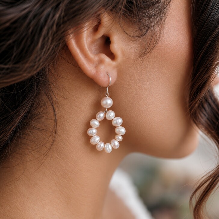 Kelara Freshwater Pearl Hoop Earrings