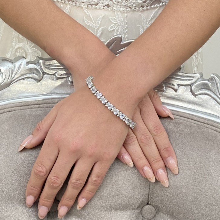 Langham CZ Crystal Hearts Wedding Bracelet