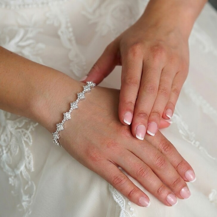 Lanesborough Floral Crystal Embellished Wedding Bracelet