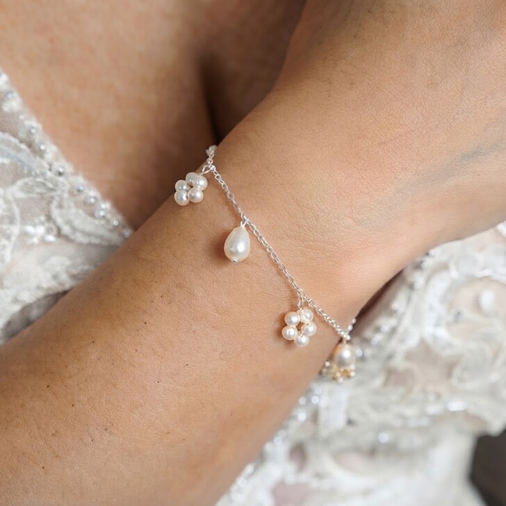 Lavinia Süßwasserperlen Tropfenkette Armband