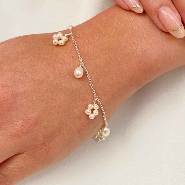 Lavinia Freshwater Pearl Drop Chain Bracelet