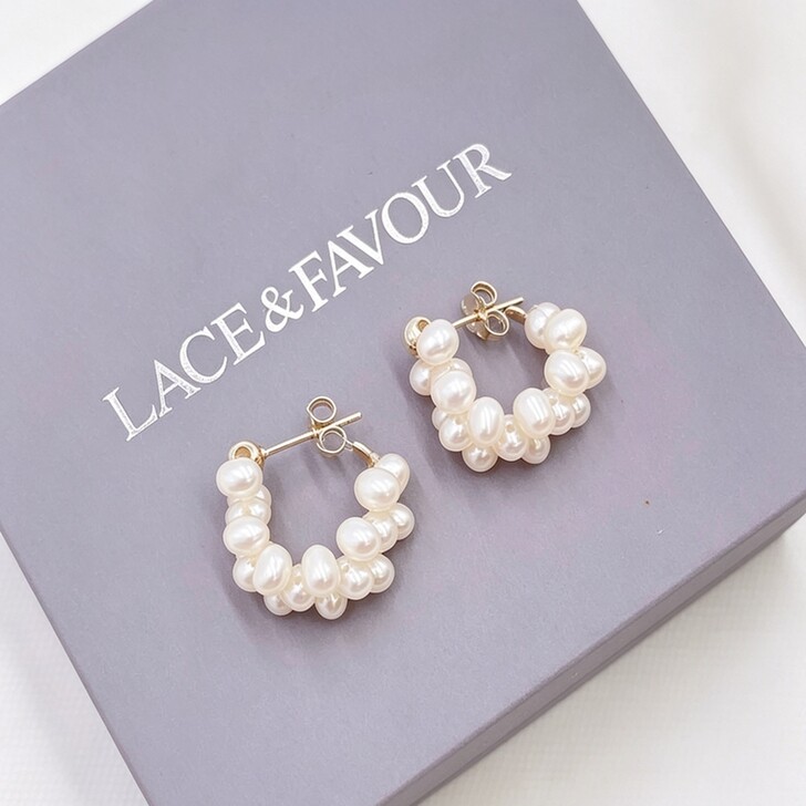 Liana Freshwater Pearl Small Hoop Earrings