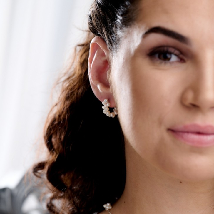 Liana Freshwater Pearl Small Hoop Earrings