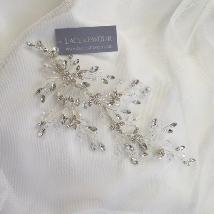 Liliana Delicate Crystal Spray Hochzeit Haarsträhne