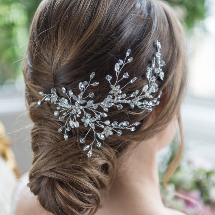 Liliana Delicate Crystal Spray Hochzeit Haarsträhne