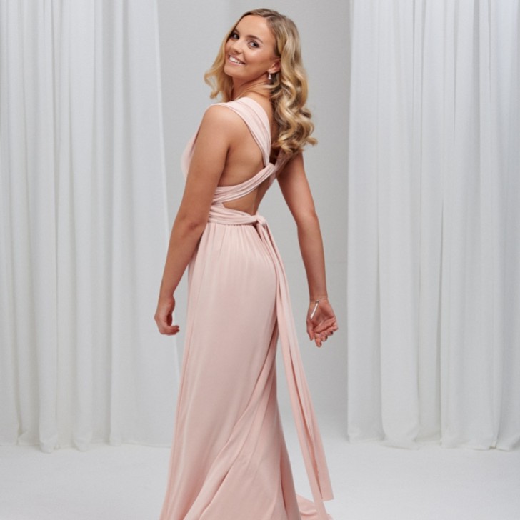 Emily Rose Blush Pink Multiway Bridesmaid Dress (One Size)