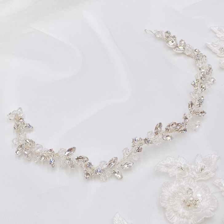 Lucille Crystal and Diamante Wedding Hair Vine