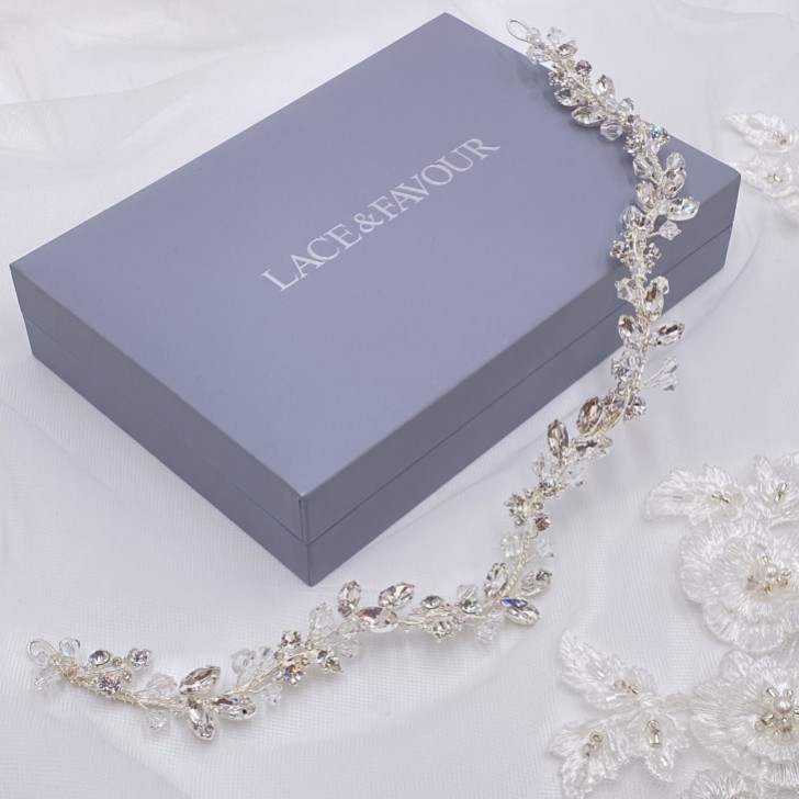 Lucille Crystal and Diamante Wedding Hair Vine