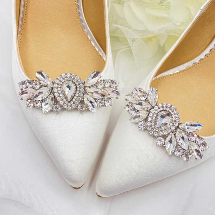 Mirage Vintage Inspired Crystal Embellished Shoe Clips
