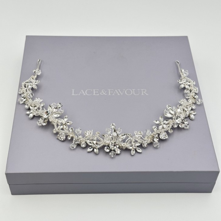 Nadine Floral Crystal and Diamante Hair Vine