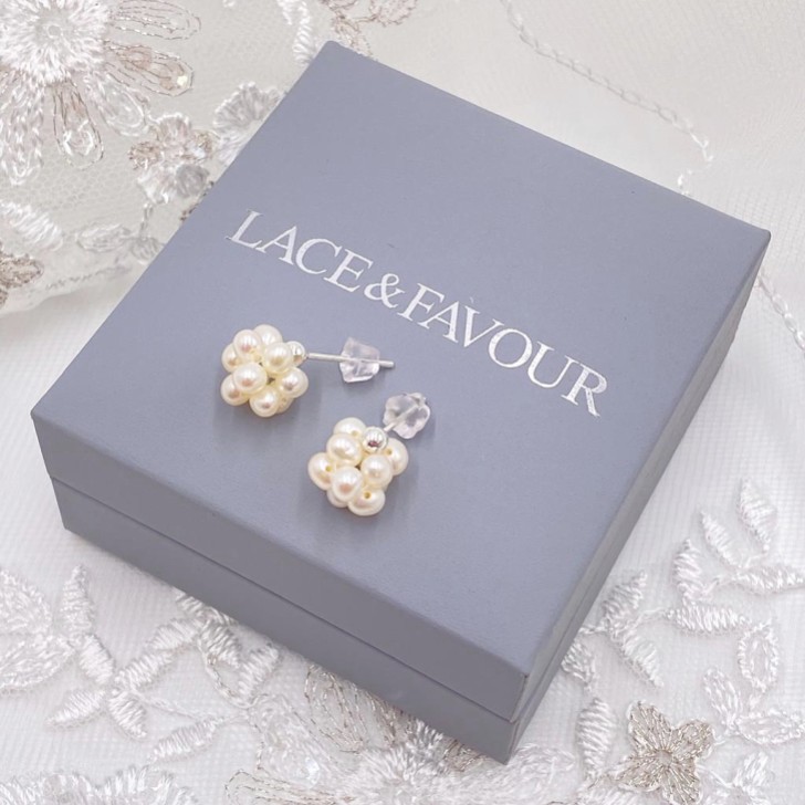 Nikola Freshwater Pearl Cluster Stud Earrings
