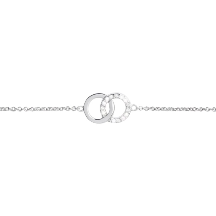 Olivia Burton Bejewelled Silver Interlink Chain Bracelet