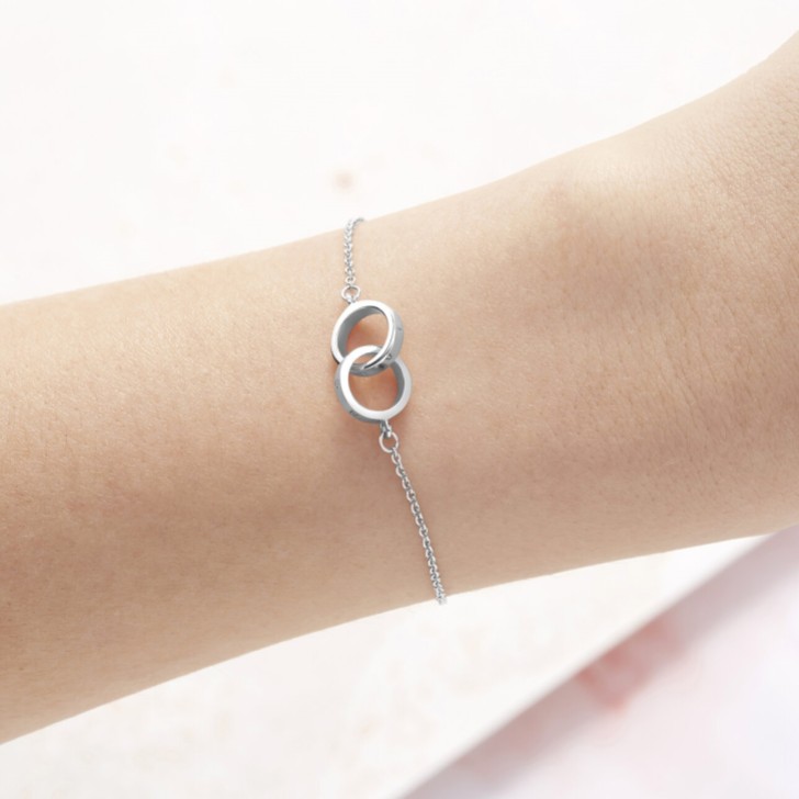 Olivia Burton Classic Silver Interlink Dainty Chain Bracelet