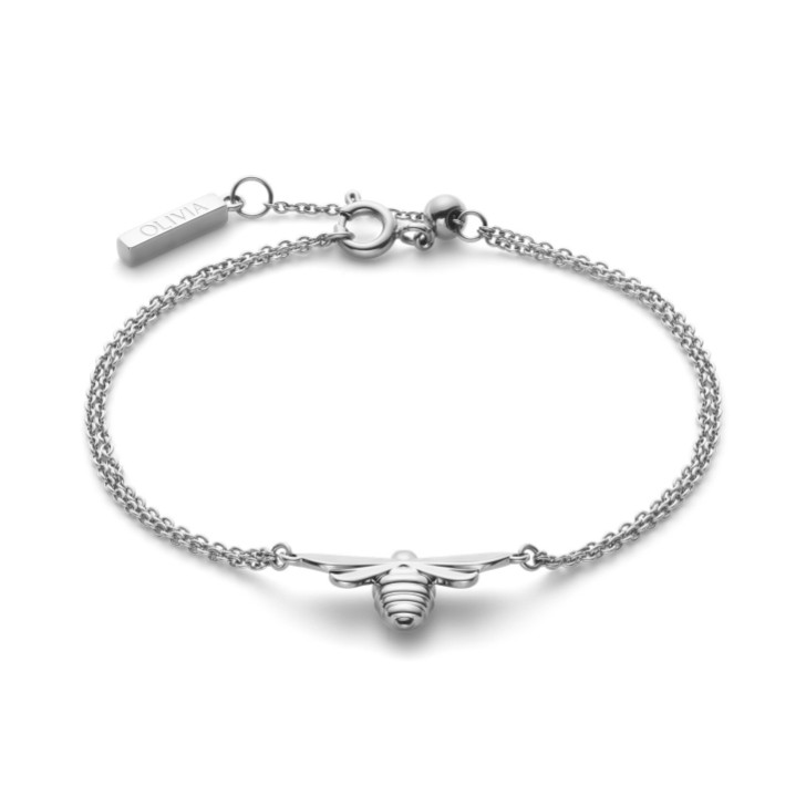 Olivia Burton Honey Bee Dainty Silver Bracelet