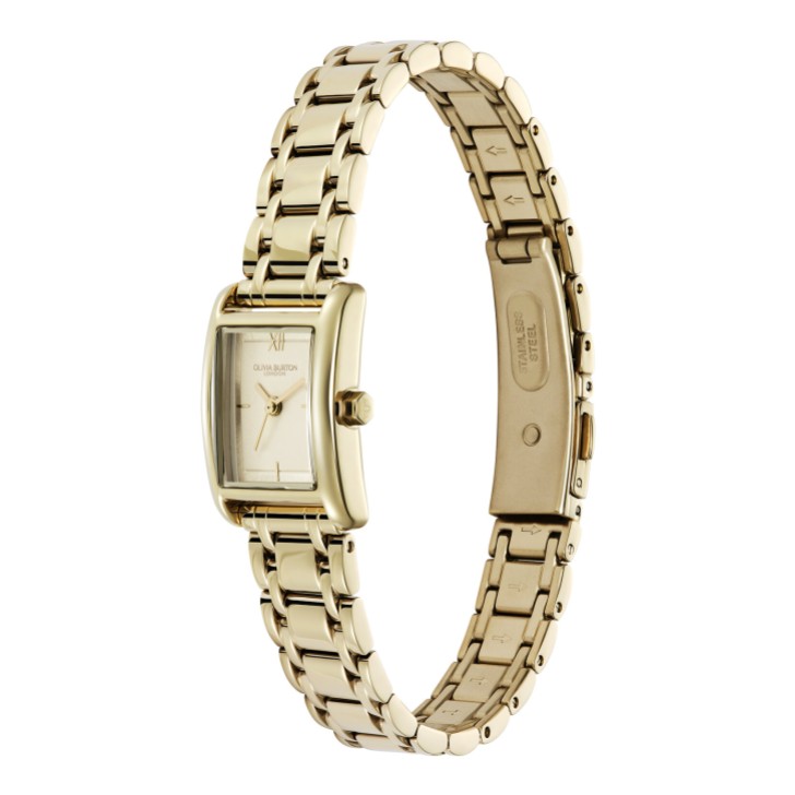 Olivia Burton Mini Grove 16mm Gold Rectangle Armbanduhr