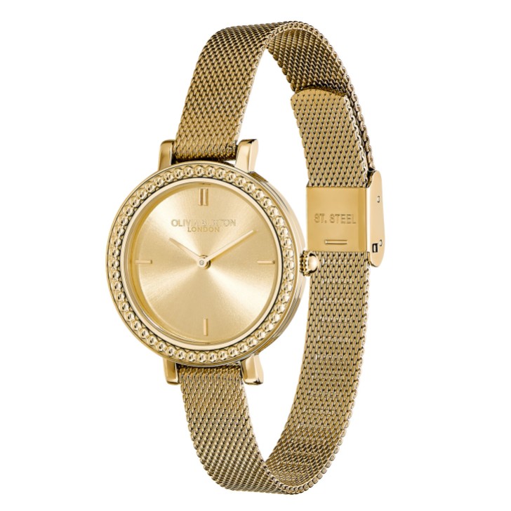 Olivia Burton Vintage Perle 30mm Gold Mesh Uhr