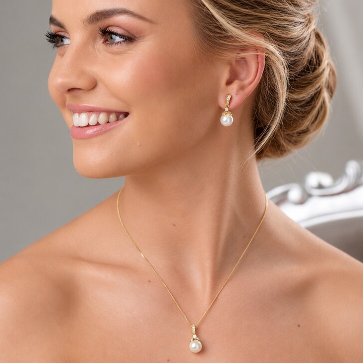 Parure de mariage en perles Opulence (or)