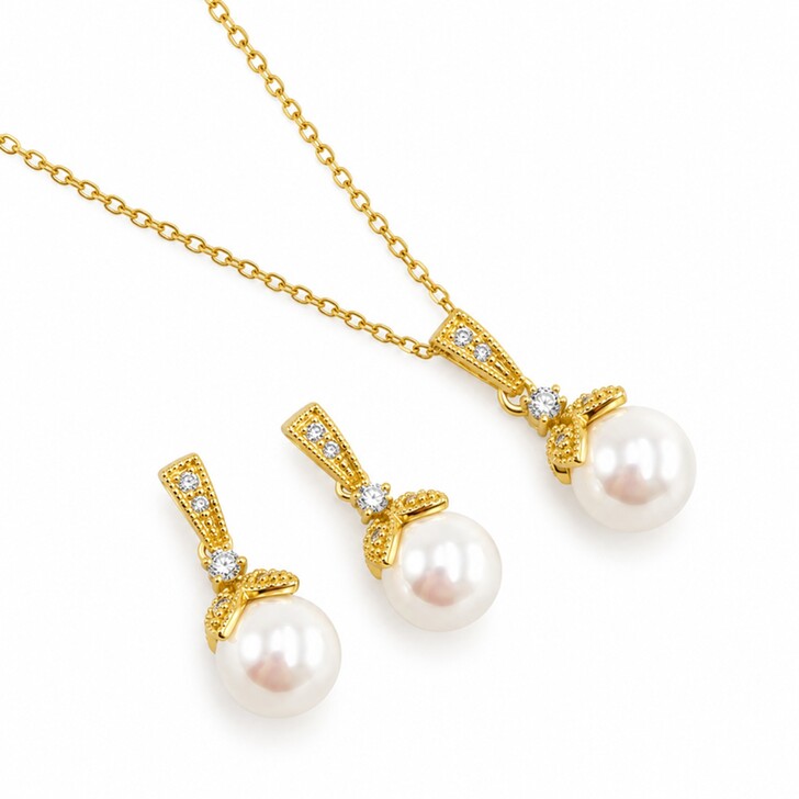 Parure de mariage en perles Opulence (or)