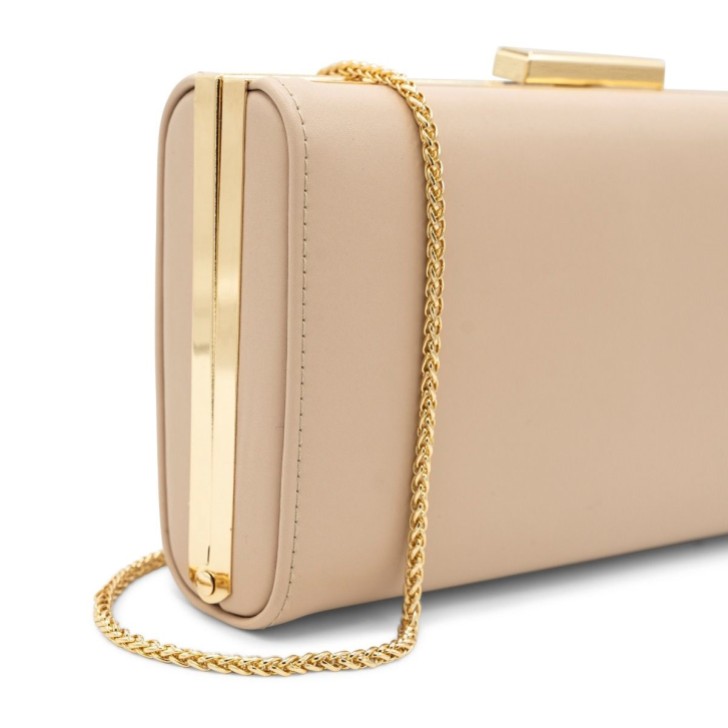 Paradox London Dasha Nude Kunstleder Box Clutch Tasche