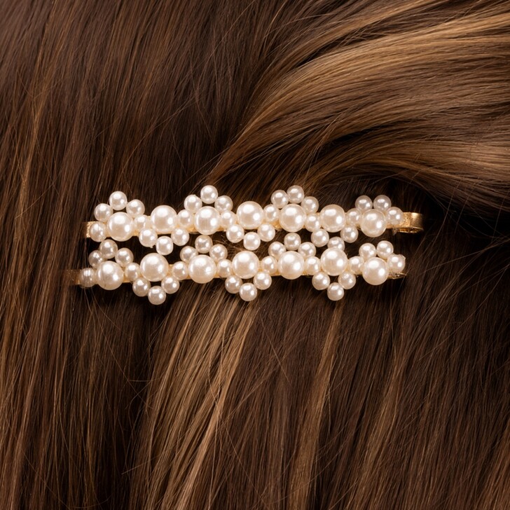 Perfect Bridal 2 Piece Ivory Pearl Slide Hair Bridal Clips