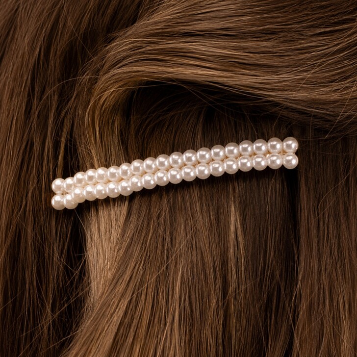 Perfect Bridal 2 Piece Slim Ivory Pearl Slide Hair Bridal Clips