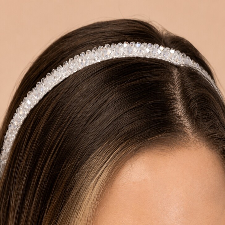 Perfect Bridal Shimmering Clear Beaded Bridal Headband