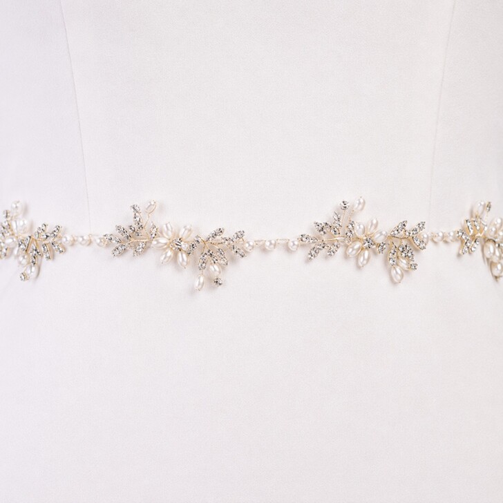 Perfect Bridal Delicate Pearl & Crystal Bridal Belt